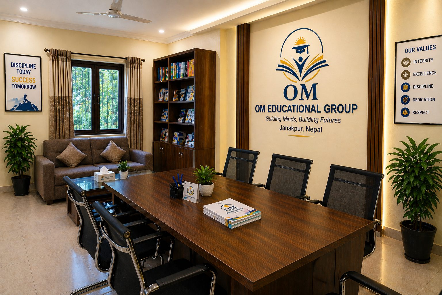 Meeting room at OM Educational Group